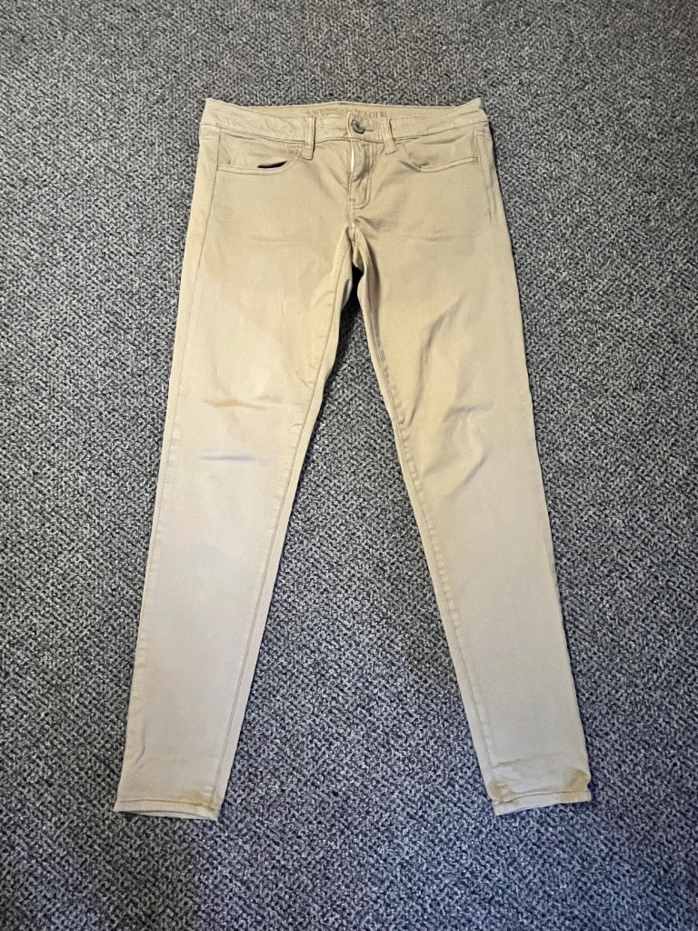 Women's American Eagle Khaki Pants Tan Outdoor Hiking 15 waist/27.5 inseam